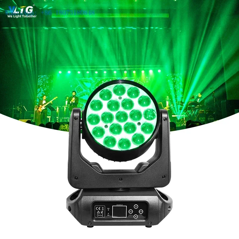 

Stage Moving Head Wash Light 19 Pcs 15W Zoom Led Rgbw 4 in 1