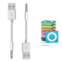 MP3 ładowanie 3.5mm Jack/wtyczka do ładowarka USB synchronizuj dane kabel przesyłowy kompatybilne z IPod Shuffle 3. 4. 5. 6. 7th Gen.