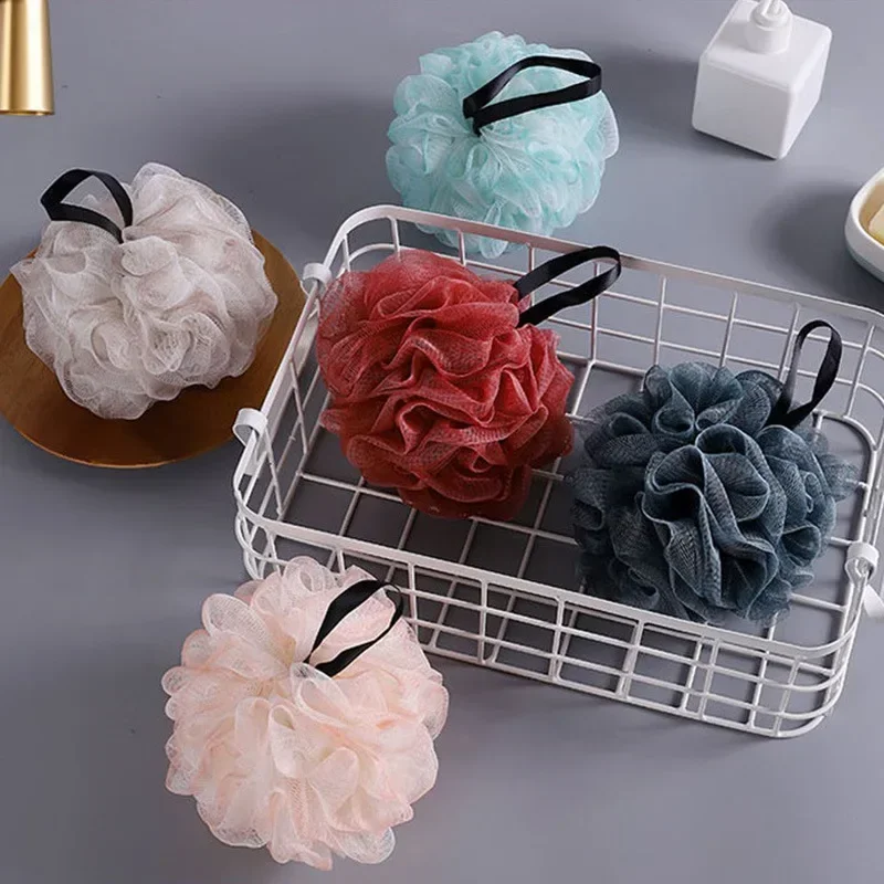 

Soft Mesh Bath Sponge Balls Nylon Cleaning Brush Shower Puff Body Cleaner Exfoliating Scrubbers Bath Ball Bathroom Supplies