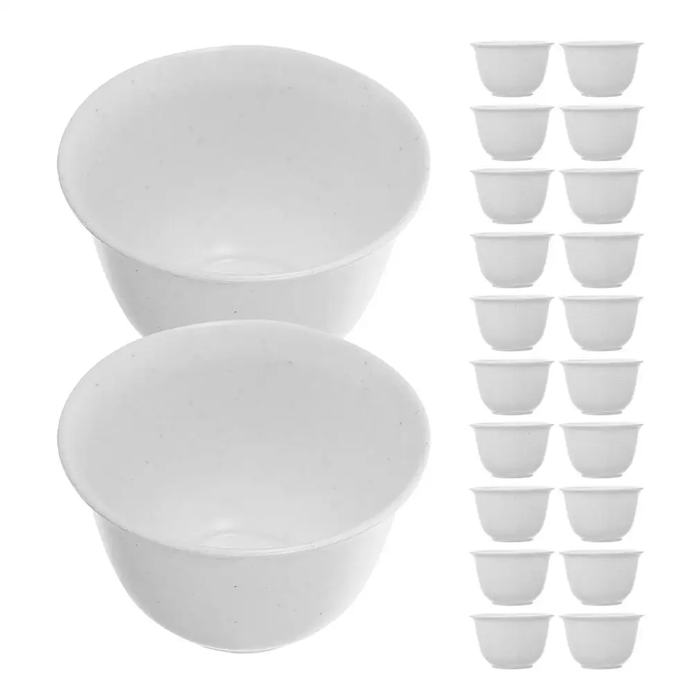 

96 Pcs Ceramic China Cup Chinese Style Tea Cups Exquisite Porcelain Rice Husk Fiber Traditional Make