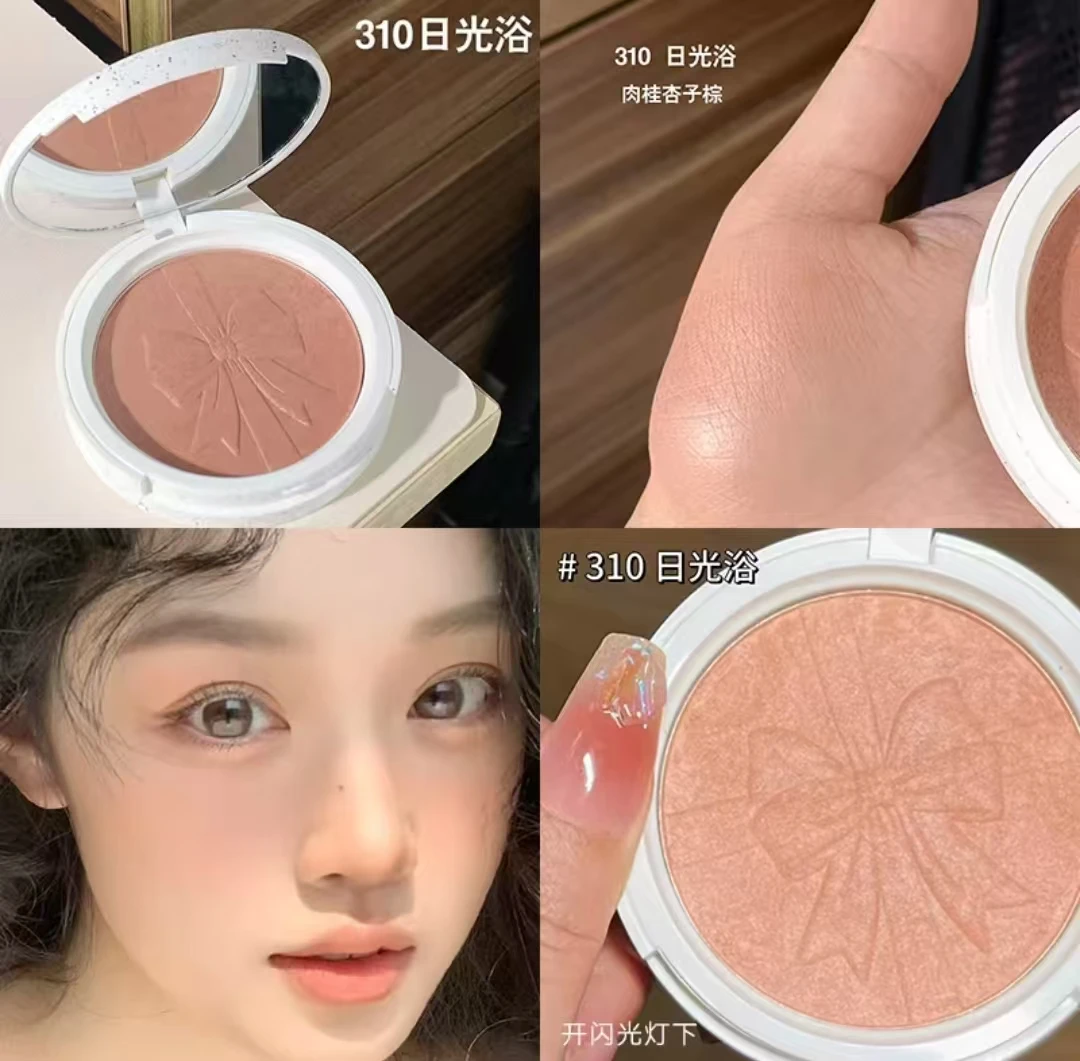 Choiz beleza assado blush brilho translúcido natural arco alívio boa tez acabamento banho de sol maquiagem facial de longa duração