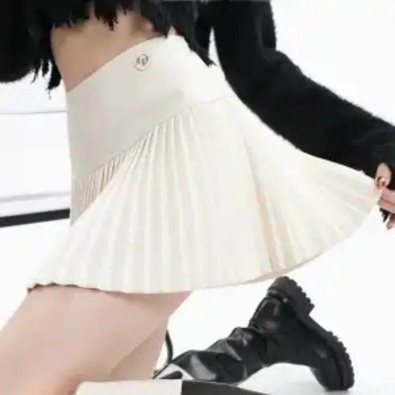 

Woolen Pleated Women's Autumn and Winter Hot Girl High Waist Slimming A-line Short Skirt