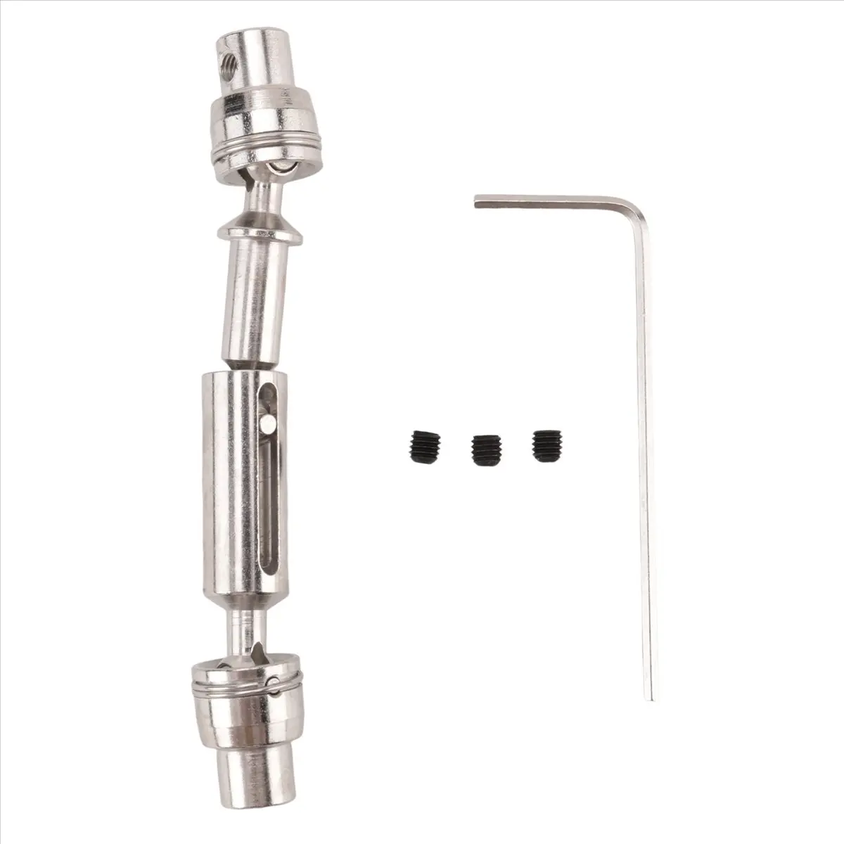 AA1144Simple Upgrade Metal CVD Drive Shaft for D12 C24 C34 B14 B24 B16 B36 MN D90 MN99S RC Car Parts Accessories,Silver