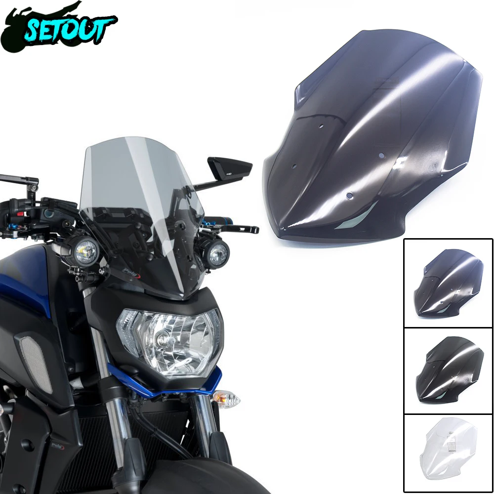 

For MT07 FZ07 2018-2020 MT-07 FZ-07 motorcycle accessories Motorsport travel windshield deflector sun visor windshield