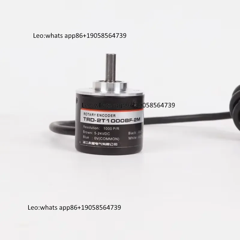 Encoder Óptico Rotativo Tipo Incremental DC5-24V ABZ 3 Fases Sinal A B Z Corpo de 38mm Eixo Sólido Encoder de Pulso 6mm