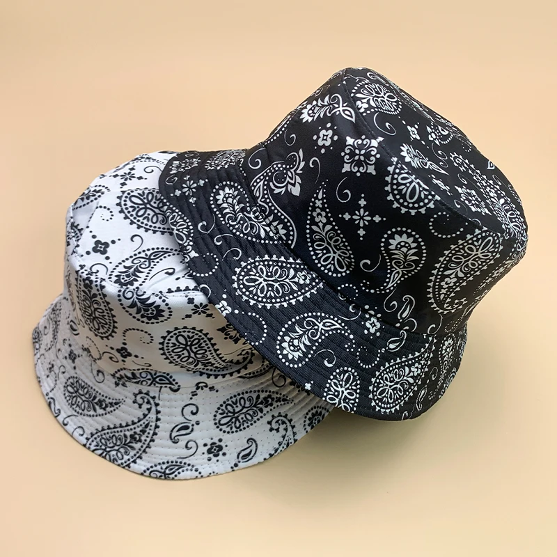 New Streetwear Paisley Hip Hop Men Women Bucket Hats Cotton Soft Fashion Trend Classic Retro Comfortable Sunshade Fisherman Caps