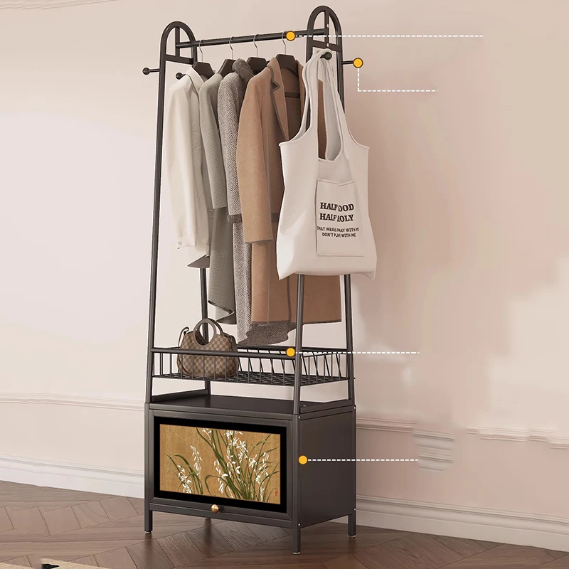 

Metal Display Coat Racks Modern Floor Hanging Hotel Living Room Luxury Open Coat Racks Storage Perchero Lounge Suite Furniture