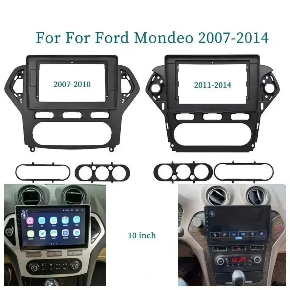 

Для Ford Mondeo 2007-2014 10-дюймовая Автомобильная рамка, адаптер, Android радио приборная, комплект панелей