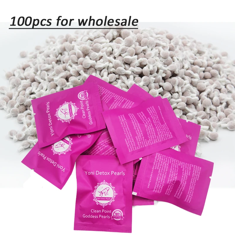 100pcs Vaginal Detox Pearls Female Hygiene Vaginal Tampons Chinese Medicine Discharge Toxins Clean Yoni Pearls Wholesale