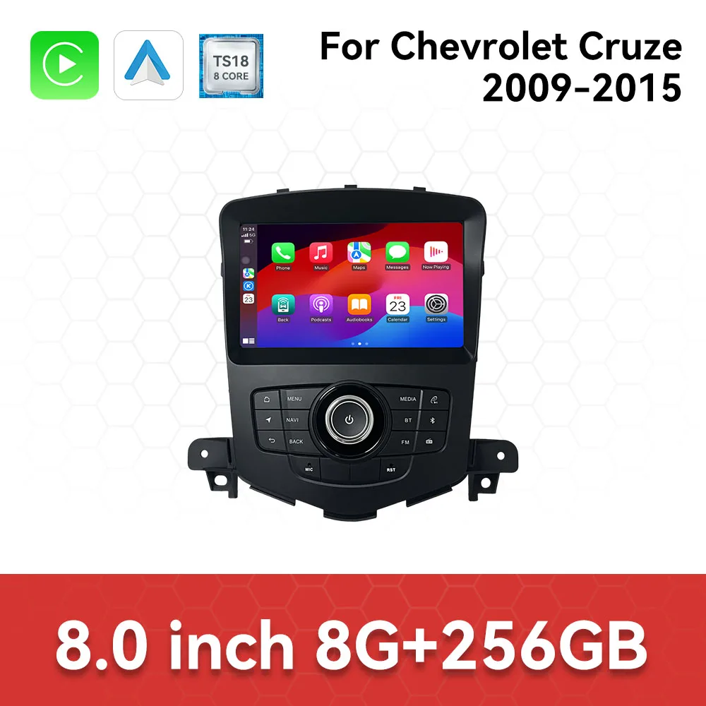 8 Inch Car Radio Multimedia Video Player For Chevrolet Cruze 2009-2015 GPS Navigation Stereo 4G RDS DSP Carplay Android 13 Auto