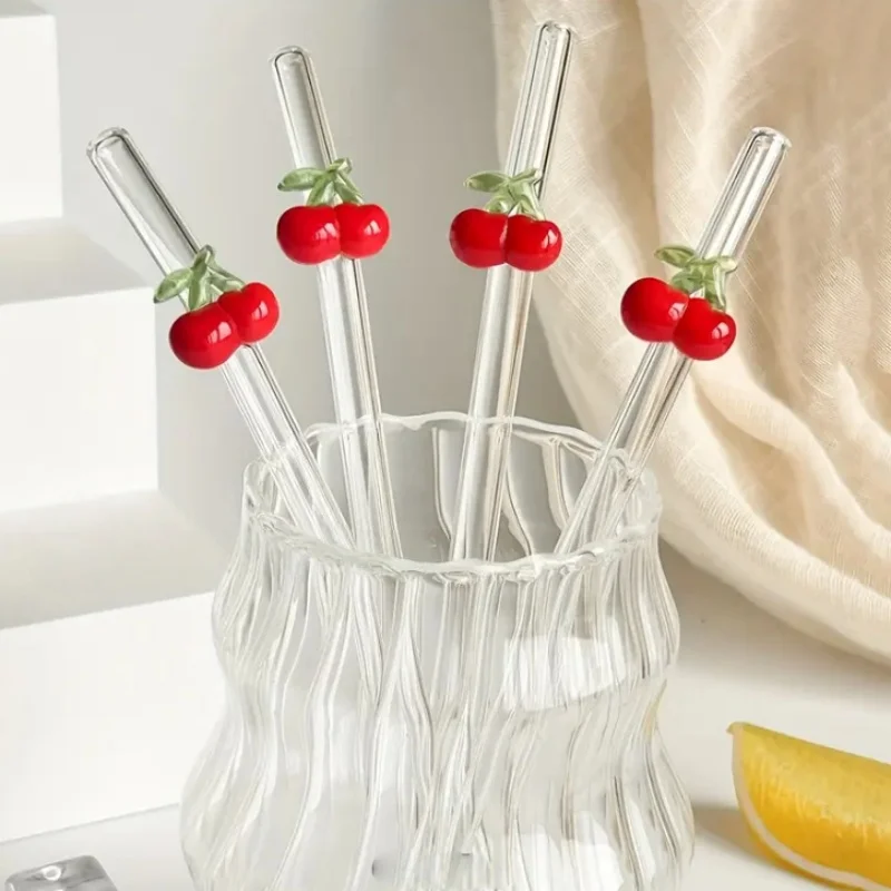 Lot de 4 pailles à fruits pliables, avec brosse de nettoyage. Pour les milkshakes et les boissons. Fêtes et célébrations. Cadeau élégant pour adultes.