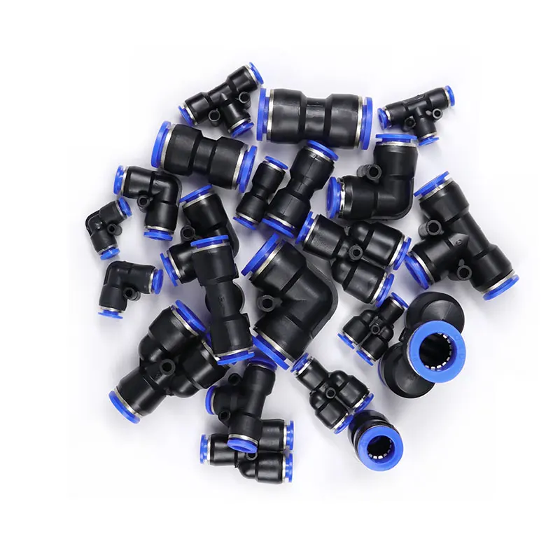5/10pcs PY/PU/PV/PE Serie Pneumatic Fitting OD 4 6 8 10 12 16mmTube Connector Fittings Air Water Pipe Push In Hose Quick Couping