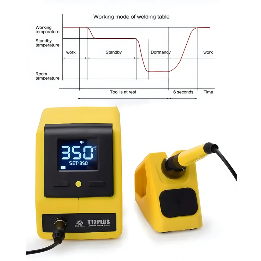 OSS T12 Plus Solder Station 75W Digital display Constant temperature With T12 Tips DIY Tool Mobile phone Repair Welding Tools