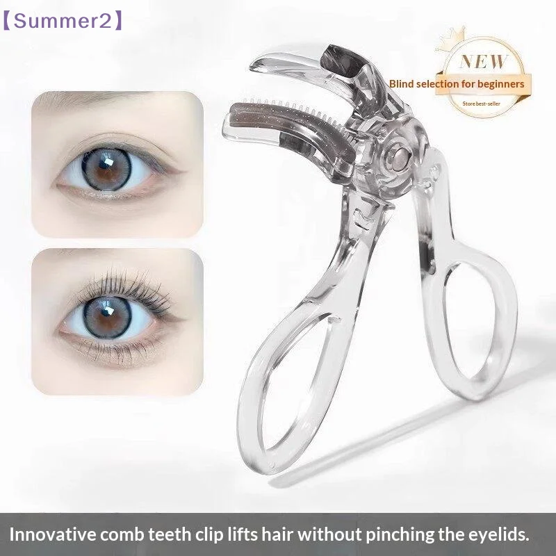 1Pcs Portable Transparent One-Clip Eyelash Curlers Easy To Operate Long-Lasting Styling Wide-Angle And Partial Eyelash Curlers