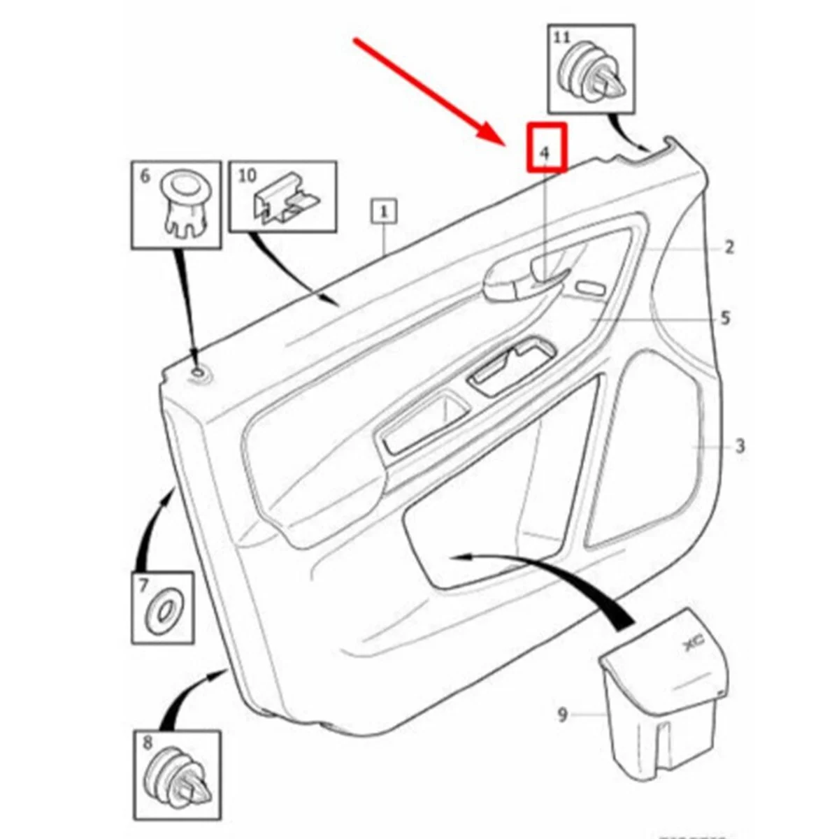 

Эксклюзивная 1 пара внутренних дверей, бежевая хромированная ручка 39856976 39856985 Для Volvo XC60 2009 2010 2011 2012 2013, ручка передней двери
