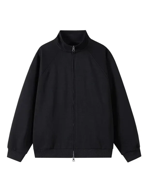 Large Size Zipper Hoodie Casual Loose Men's Long Sleeve Breathable Windproof Warm Stand Collar Sweatshirt for Autumn And Winter
