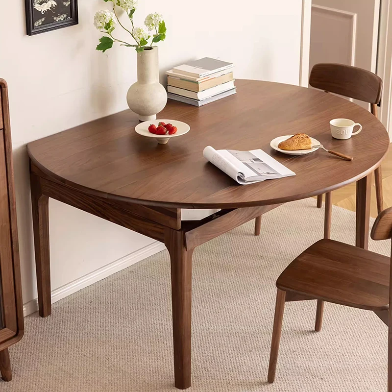 

Round Folding Dining Table Modern Smart Mahjong Poker Terrace Corner Dining Table Salon Coffee Mesas De Comedor Office Furniture