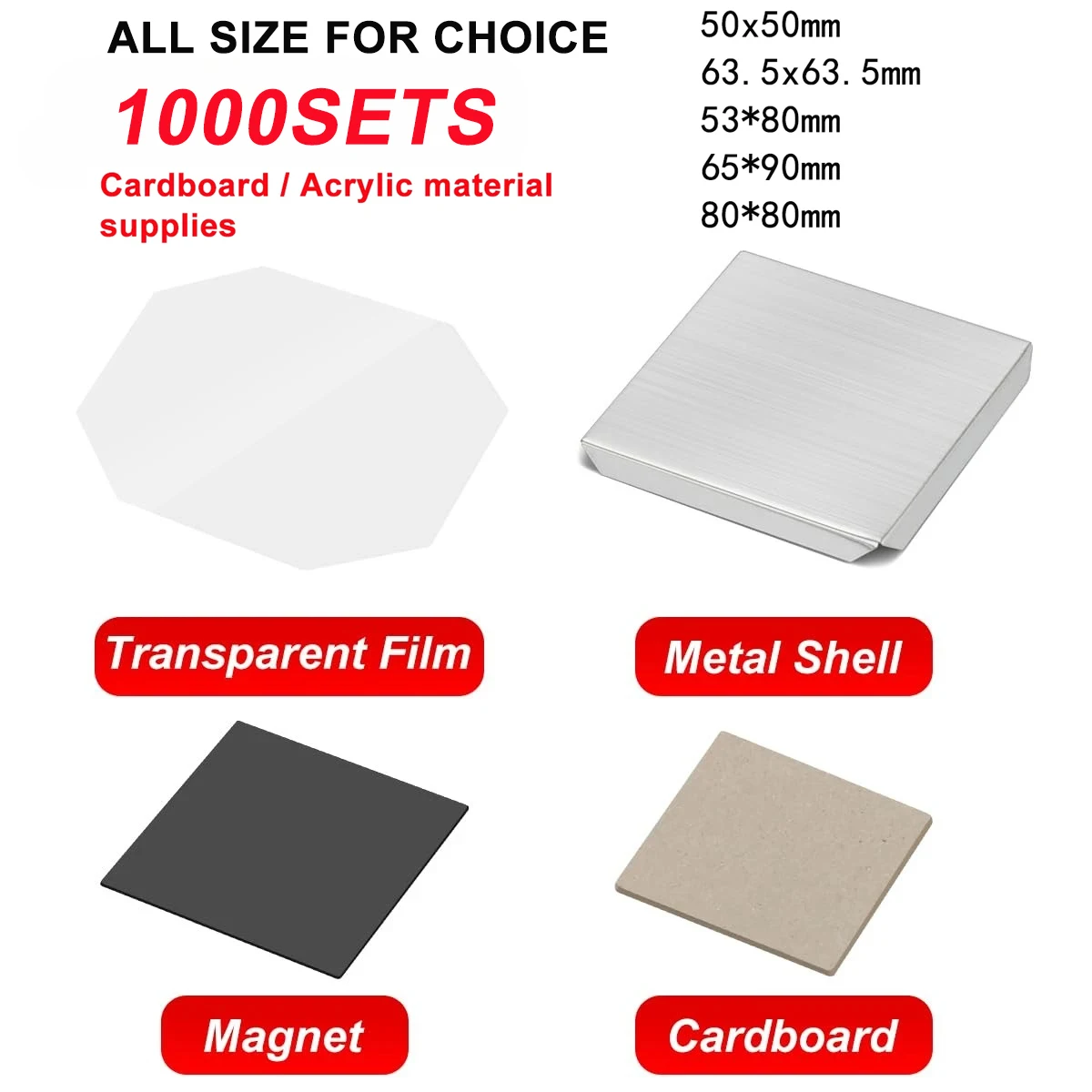 

1000 компл., принадлежности для изготовления магнитов на холодильник «сделай сам», размер 50-80 мм, прямоугольные пустые магнитные материалы, изготовление наклеек на фото на холодильник