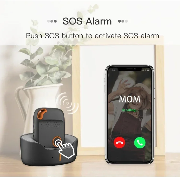 Yun YiWireless Elderly Emergency SOS Panic Button Senior Fall Alarm, Senior Fall Detector