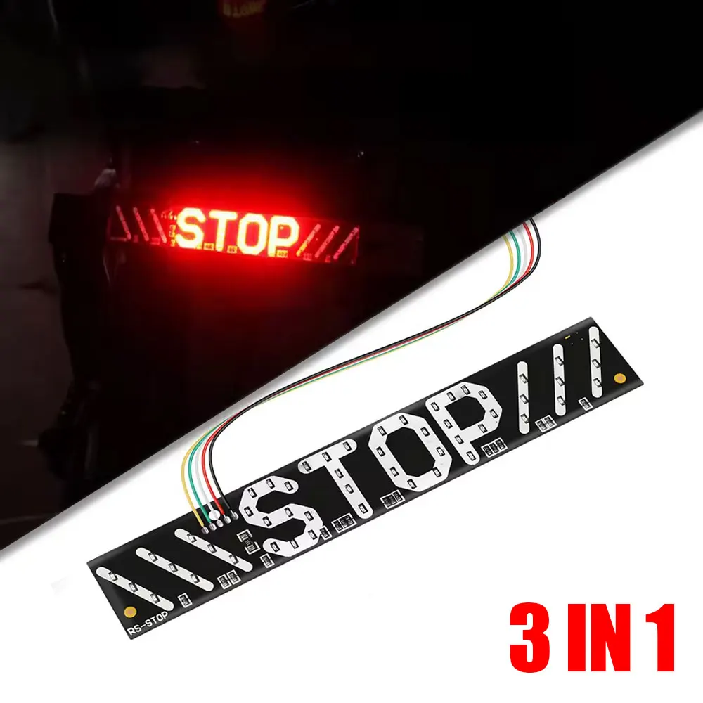 

Motorbike Modifying Taillights Red Waterproof High Brightness Motorcycle Stop Brake Turn Signal License Plate Light Car Truck