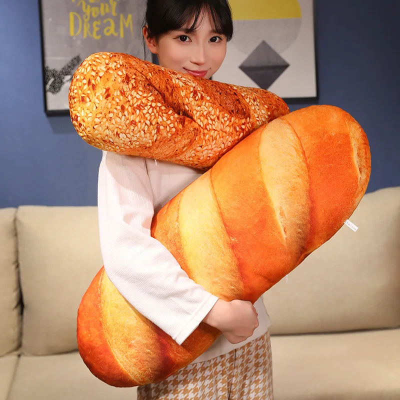 Soft Plush Bread Cushion Set Baguette Sourdough Sesame Cheese And Braided Loaf Stuffed Kawaii Bakery Cozy Room Decor
