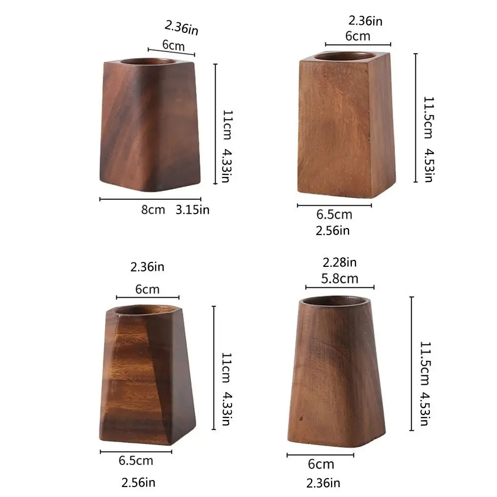 Винтажный держатель для ручек из орехового дерева, большой емкости, держатель для кистей для макияжа, пенал для хранения, многофункциональный минималистичный