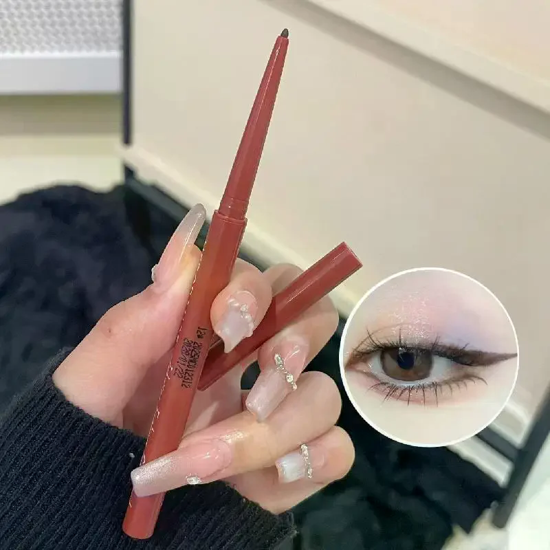 マットブライトン横たわるカイコアイライナーゲルペン防水速乾ピンクブラウン超微細アイシャドウペン汚れにくいメイクアップ