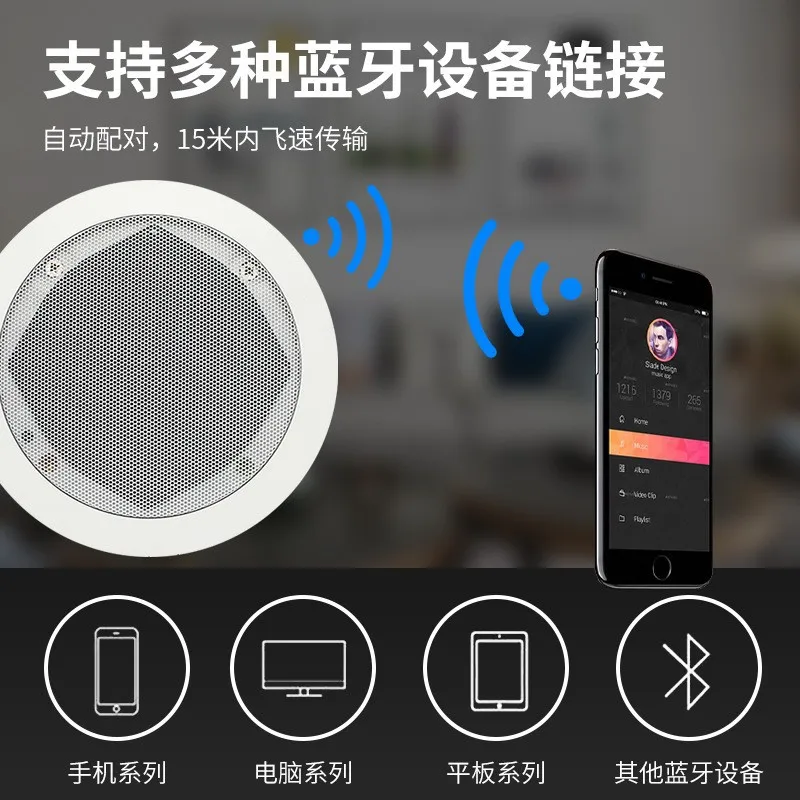Głośnik sufitowy głośnik sufitowy koncentryczny o wysokiej wierności głośnik sufitowy głośnik sufitowy Bluetooth