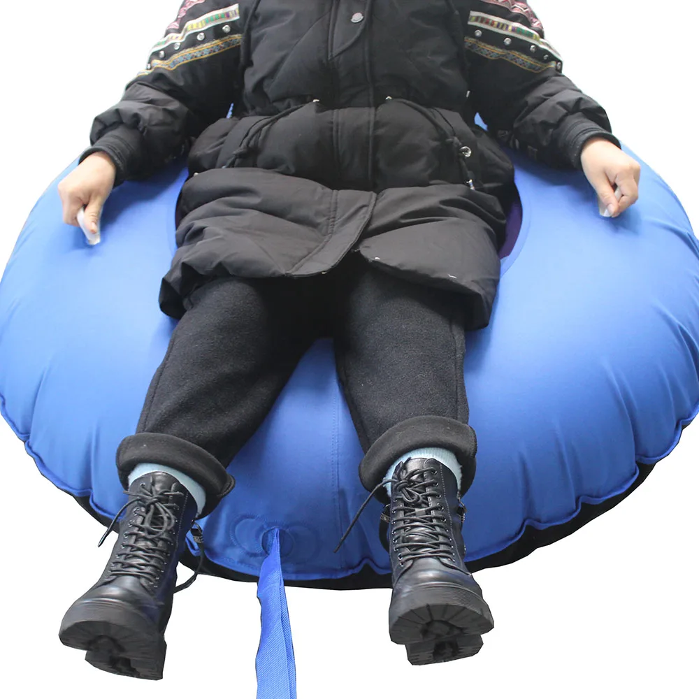 D02 Tubo da neve gonfiabile singolo per adulti con rivestimento in tessuto rimovibile per uso domestico Tubo da slitta da neve trainabile in vendita 1