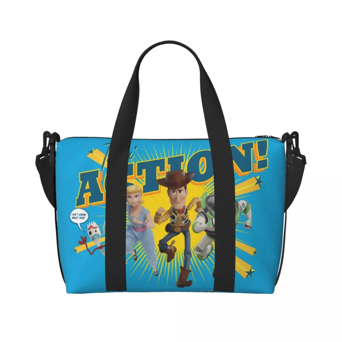 

Большая сумка-тоут «История игрушек» Takin Action Group Art для женщин, сумка-шоппер с героями мультфильмов, пляжная дорожная сумка для спортзала