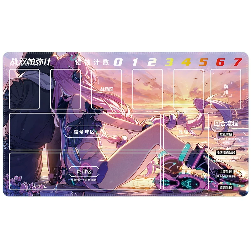 600X350X2Mm Diy Goddess Story Gray Ravens Card Battle Mat Single Player Board Game Card Duel Board Combat Pad Card Gift Toys