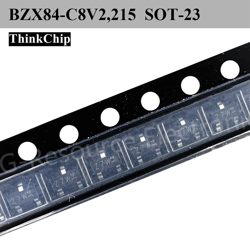(50pcs) BZX84-C8V2,215 SOT-23 (Makring Z7W) Zener Diode 8.2V 250mW