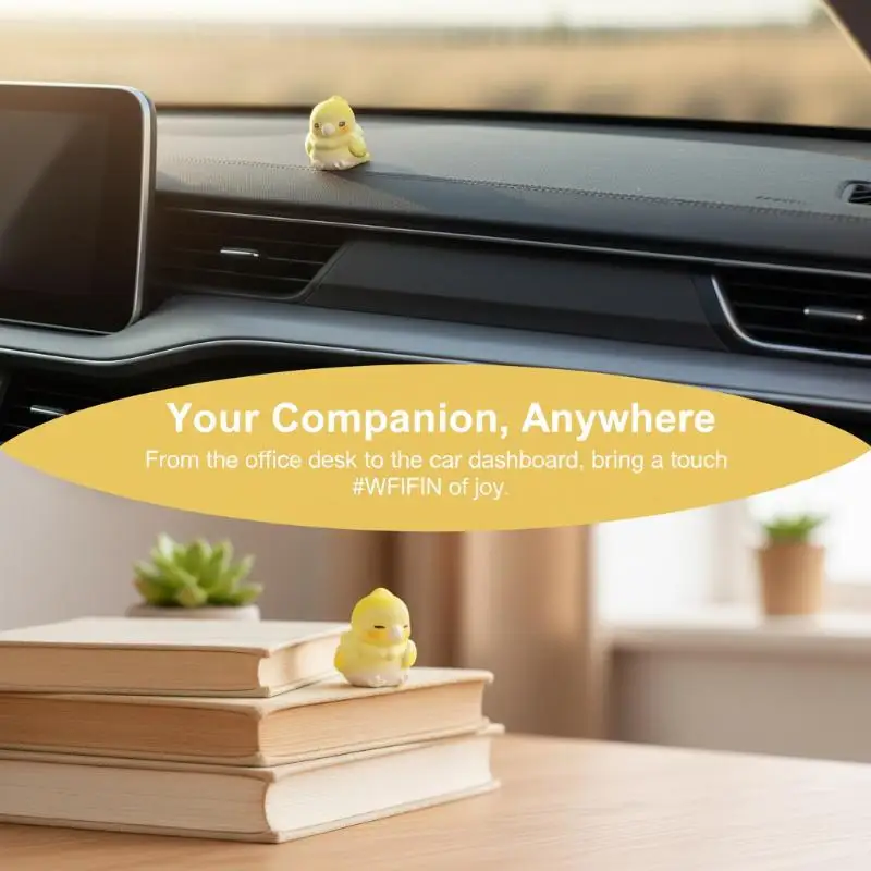 △ 1/4PCS Resin Bird Figurine Computer Monitor Decor,Cute Mini Bird Statues For Car Dashboard,Funny TV/Photo Frame Decorations