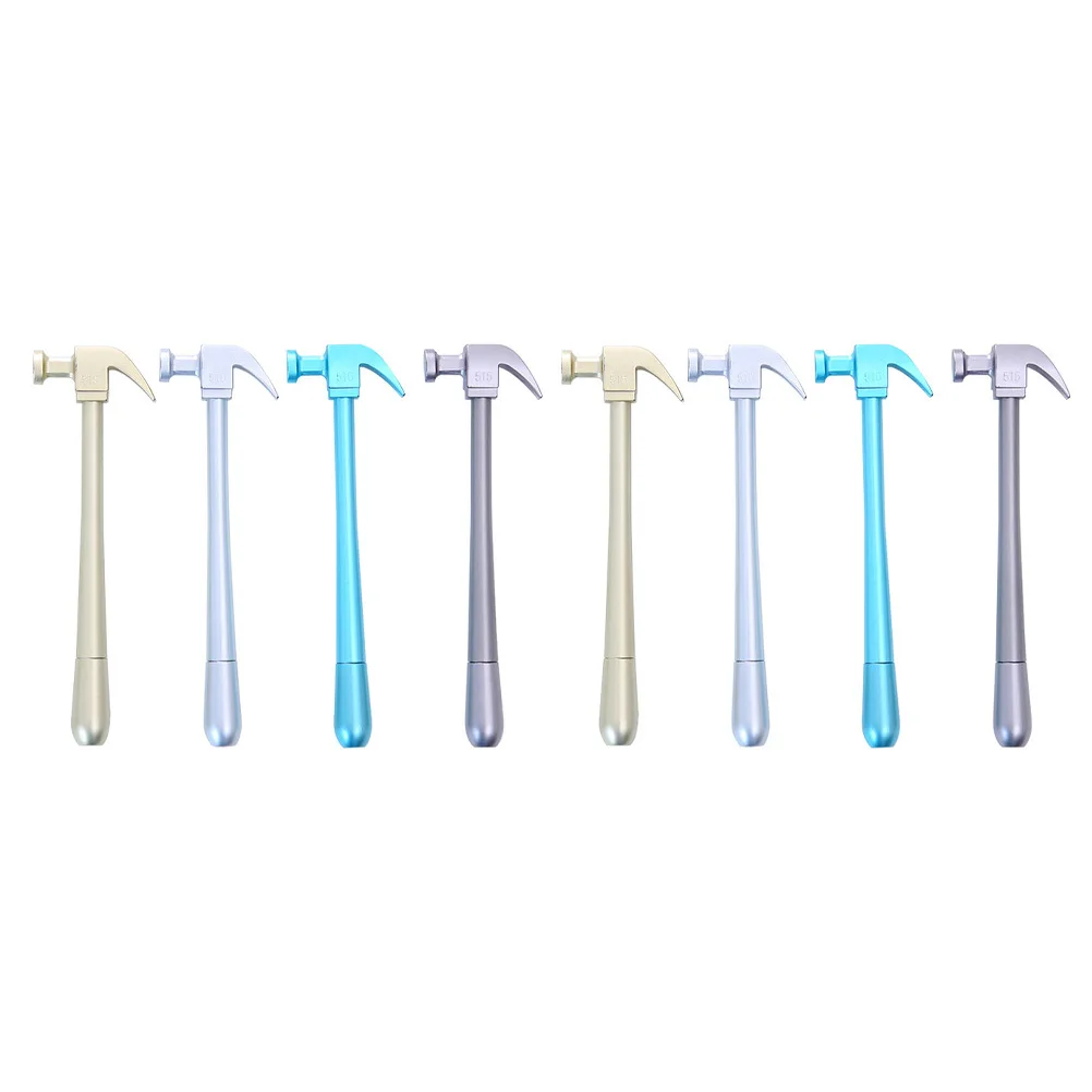 8Pcs Claw Hammer Shaped Gel Pens 0.5mm Fine Point Writing Pens Student Sign Office School Portable Fine Point Pen