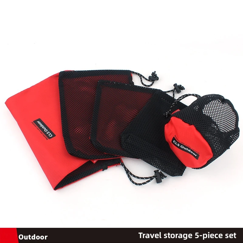 Travel Storage Bag Set 5-piece Set Travel Storage Bag Makeup and Wash Bags Classification Sorting Bags Camping Accessories