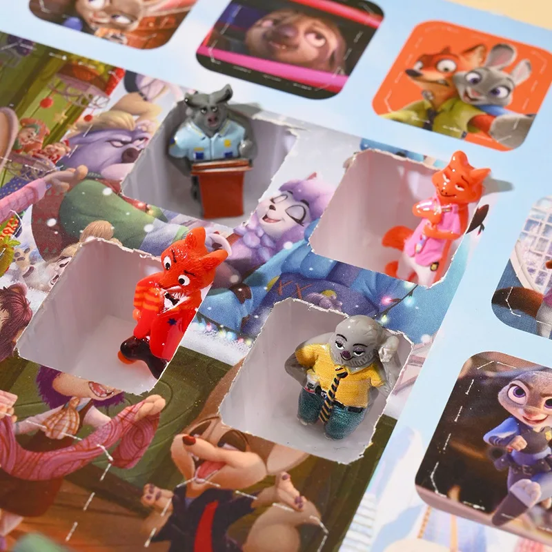 جديد ل Zootopia2 صندوق أعمى ثقب متعة أنيمي التقويم قلادة مفاجأة صندوق الكرتون عيد الميلاد صندوق غامض هدايا الحفلات 40 قطعة