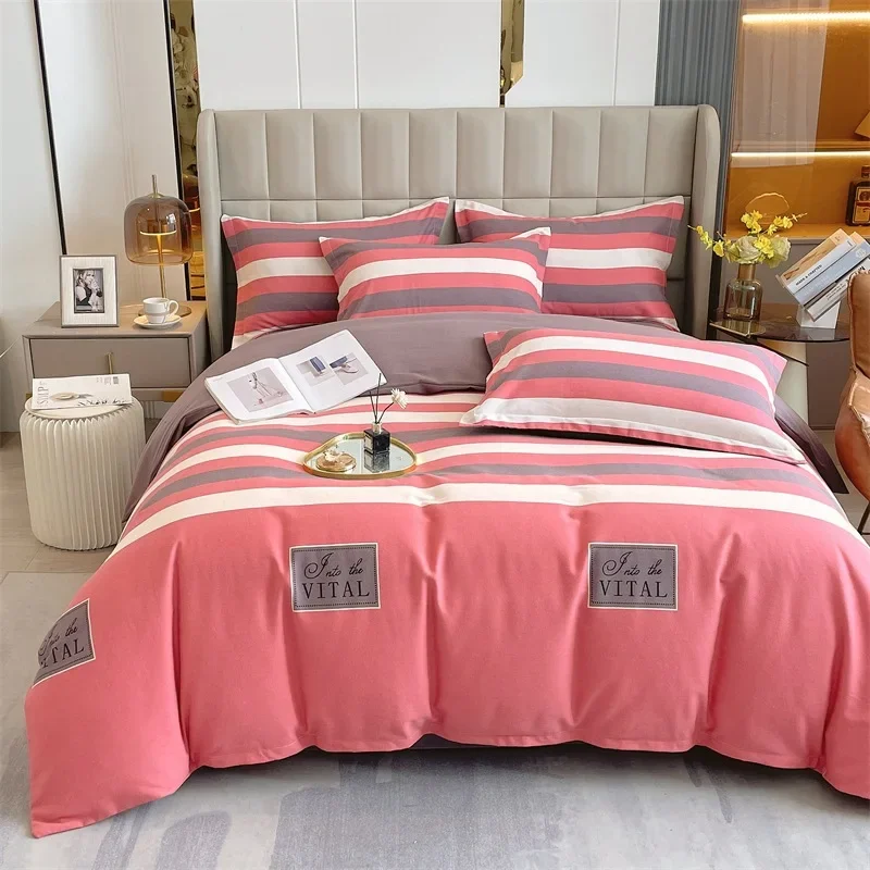 Thickened polished quilt cover single piece pure cotton quilt cover 150200230 cotton single three-piece set autumn and winter