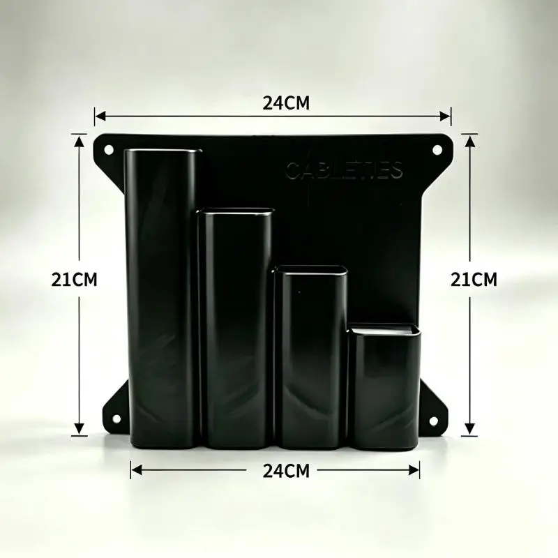 #Zip Tie Storage Organizer 4 Grids Wall Mounted Plastic Box for Metal Wire Rope Small Hardware Home Garage Sorting