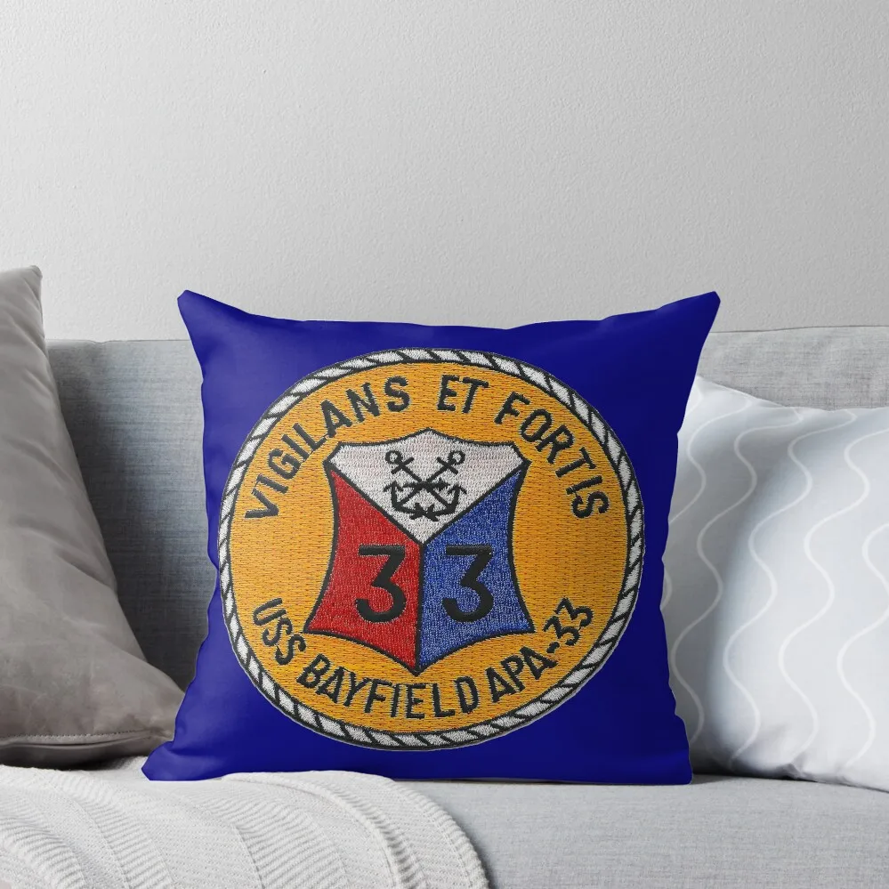 

USS BAYFIELD (APA-33) SHIP'S STORE Throw Pillow christmas decorations 2024 Christmas Throw Pillows Covers pillow