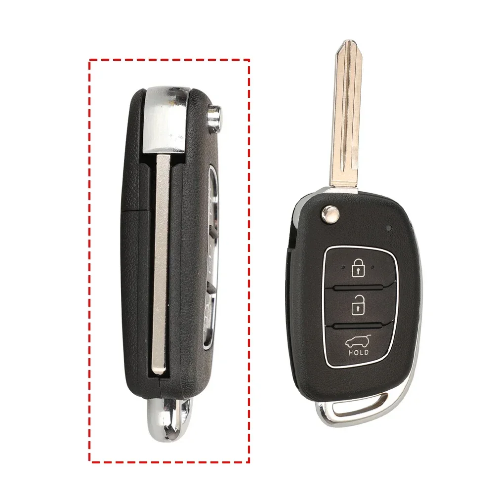 3/4 Bottons Car Flip Key Fob Case Shell dla Hyundai Solaris Creta Ix25 Kona Tucson I10 Sonata I40 Elantra Ix35 I20 Ix45 2019