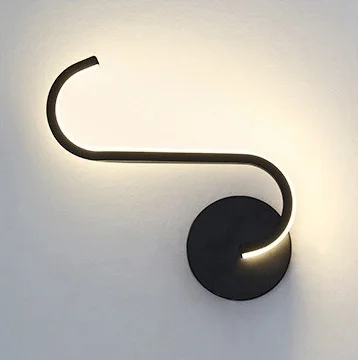 Modern Nordic LED Wall Lamp, Minimalist Black Geometric Sconce for Bedroom Bedside Living Room Decor, Creative Home Light view 5