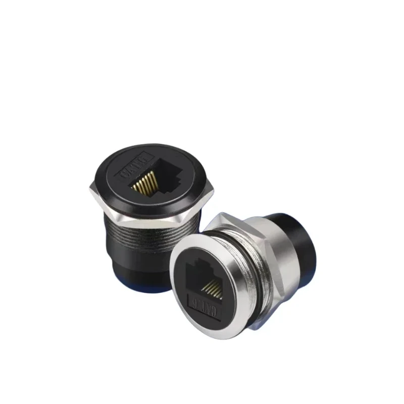 Metal round socket D-type RJ45 through network USB2.0 USB3.0 connector panel HDMI CAT6 usb
