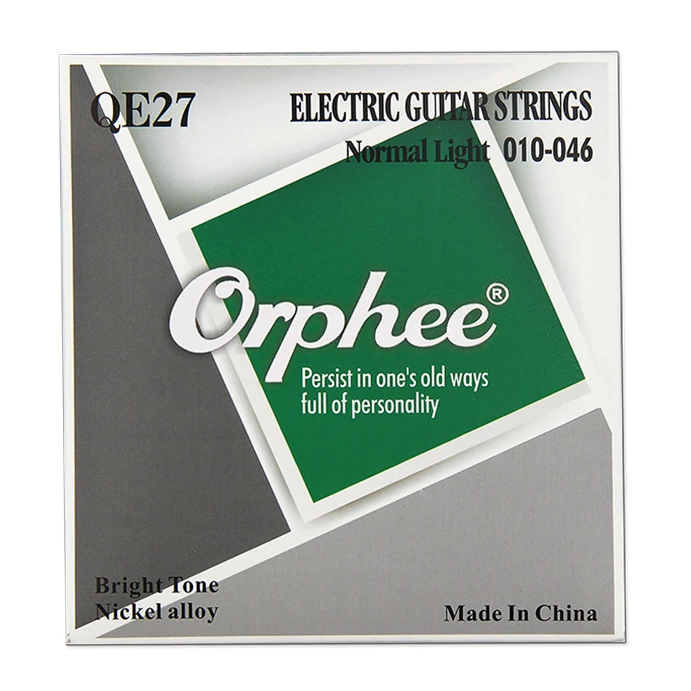 Orphee 10 Set Professional Guitar Strings QE27 Nickel Alloy Plated Electric Guitar Strings Replacement