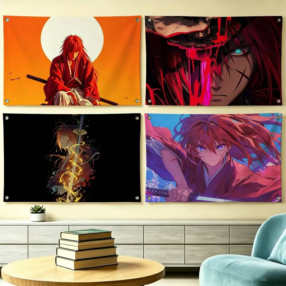 Pop Anime R-Rurouni Kenshin Flag Suitable For Party Club Outdoor Interior Wall Decoration Banner Fans Gift