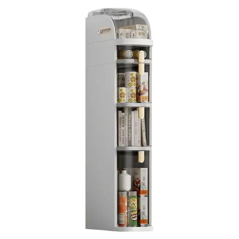 

Plastic Material Bathroom Narrow Cabinets: Dustproof Moisture-proof Storage Washroom Floor Type Toilet Storage Racks