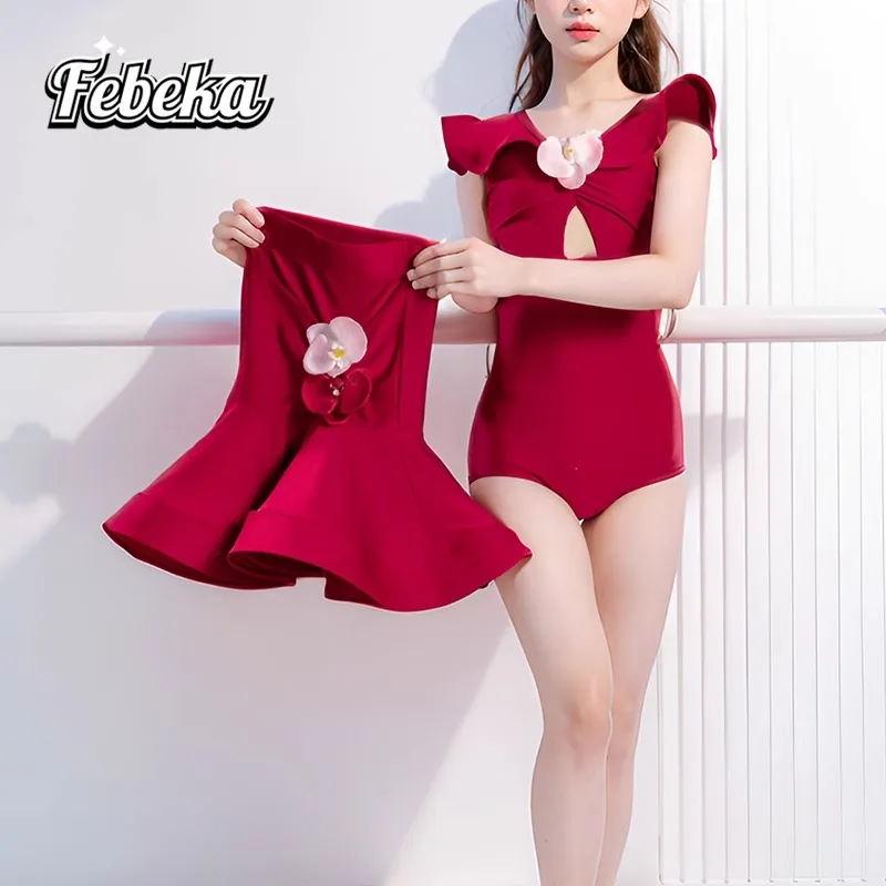 Aangepaste Latin dansjurk Oefenjurk voor kinderen Prestatie-outfit voor meisjes Lijnpak Ballroom Standaard 2 stuks