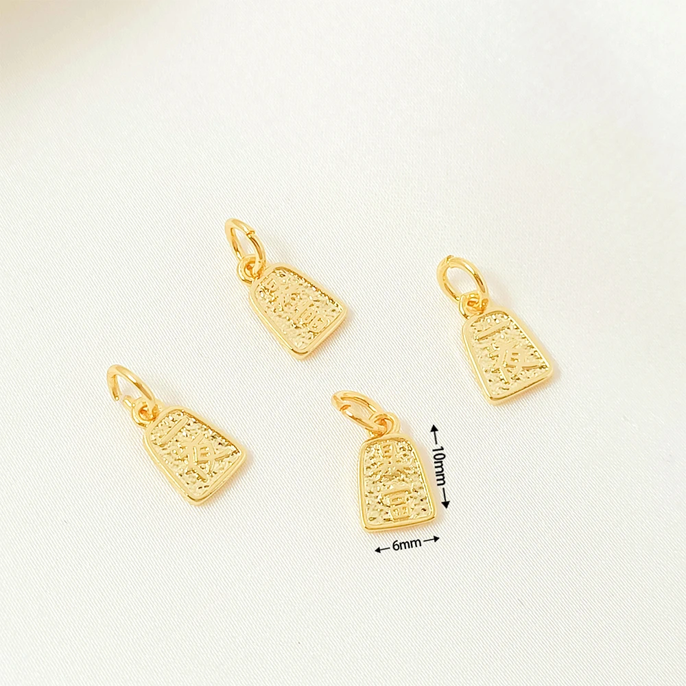 Copper Plating with 14K Gold Zircon Inlay Hollow Gourd Butterfly Pendant DIY Jewelry Making Necklace Bracelet Accessories