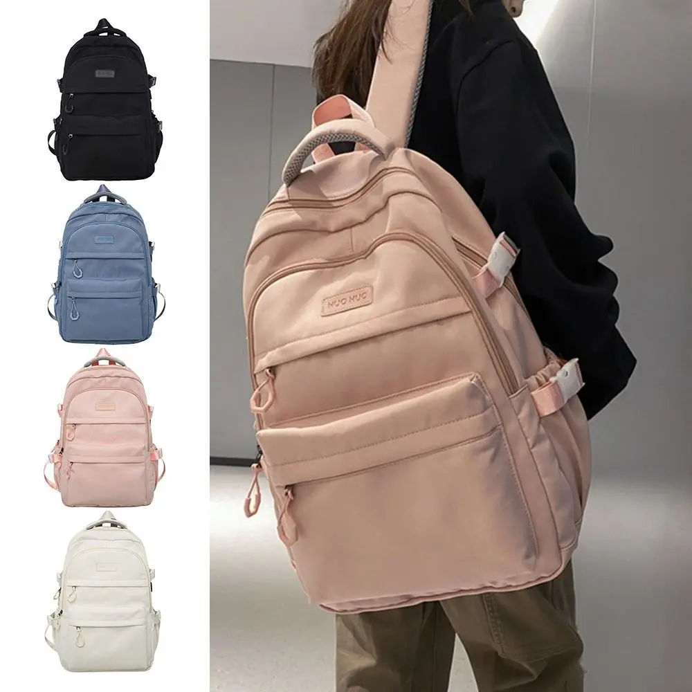 

Trendy Nylon Backpack Lightweight Alleviate Burden Schoolbag Large Capacity Rucksack Students