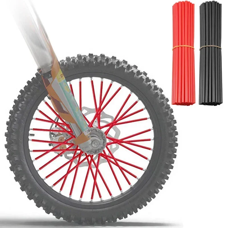 36Pcs 17cm Motorcycle Wheel Rim Spoke Wrap Kit Universal Colorful Decorative Spokes Dirt Pit Bike Motorcycle Decor Accessories