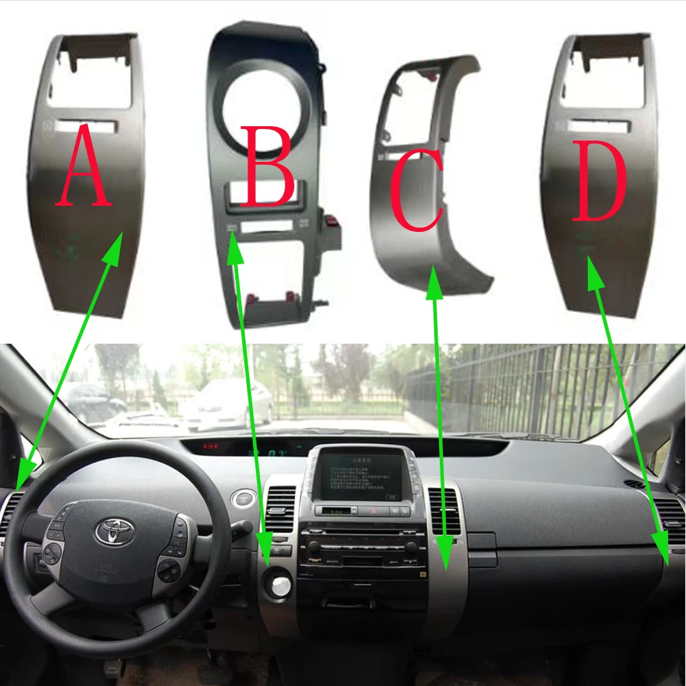 Car Center Inner A/C Dash Air Vent Cover Trim For Toyota Prius 2004 2005 2006 2007 2008 2009 Accessories Air-condition Panel